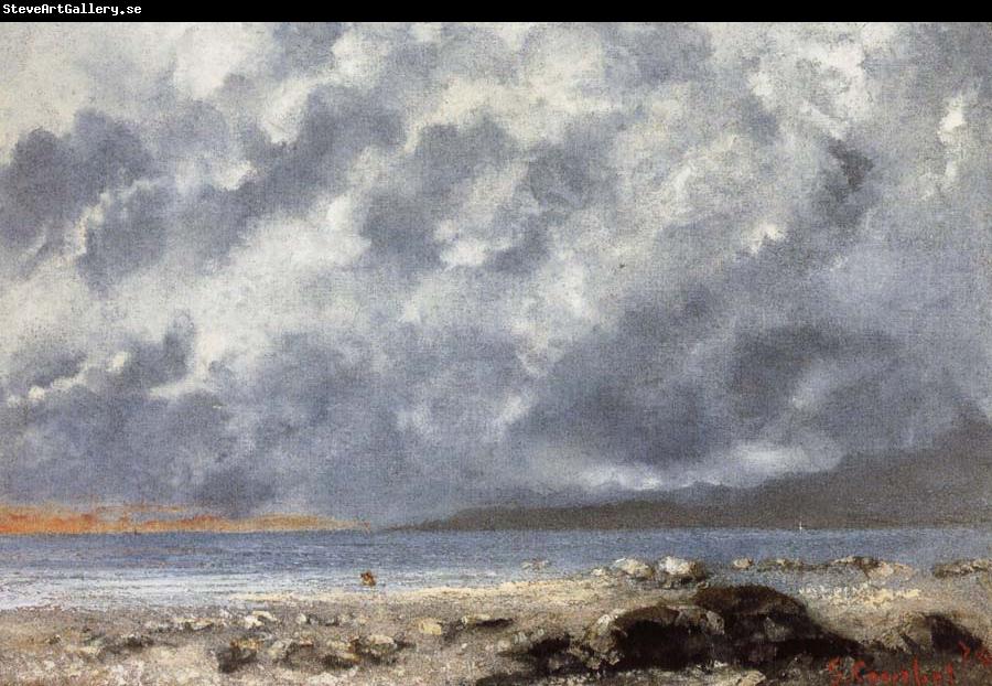 Gustave Courbet Beach Scene